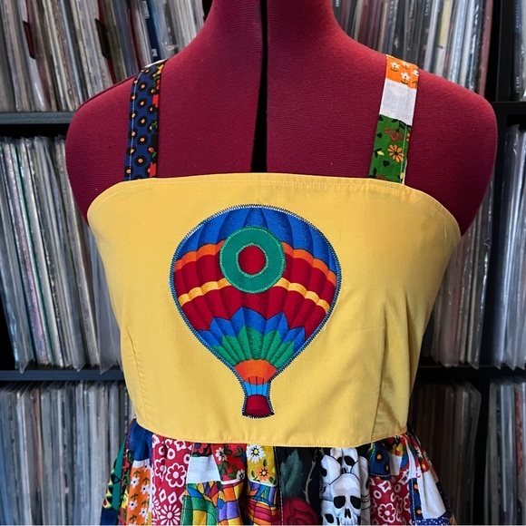 PHISH fishman donut hot air balloon apron top dress Mondegreen ⭕️🌈♻️ Patchwork - Picture 4 of 11